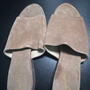 Seychelles Tan Suede Women's Mules